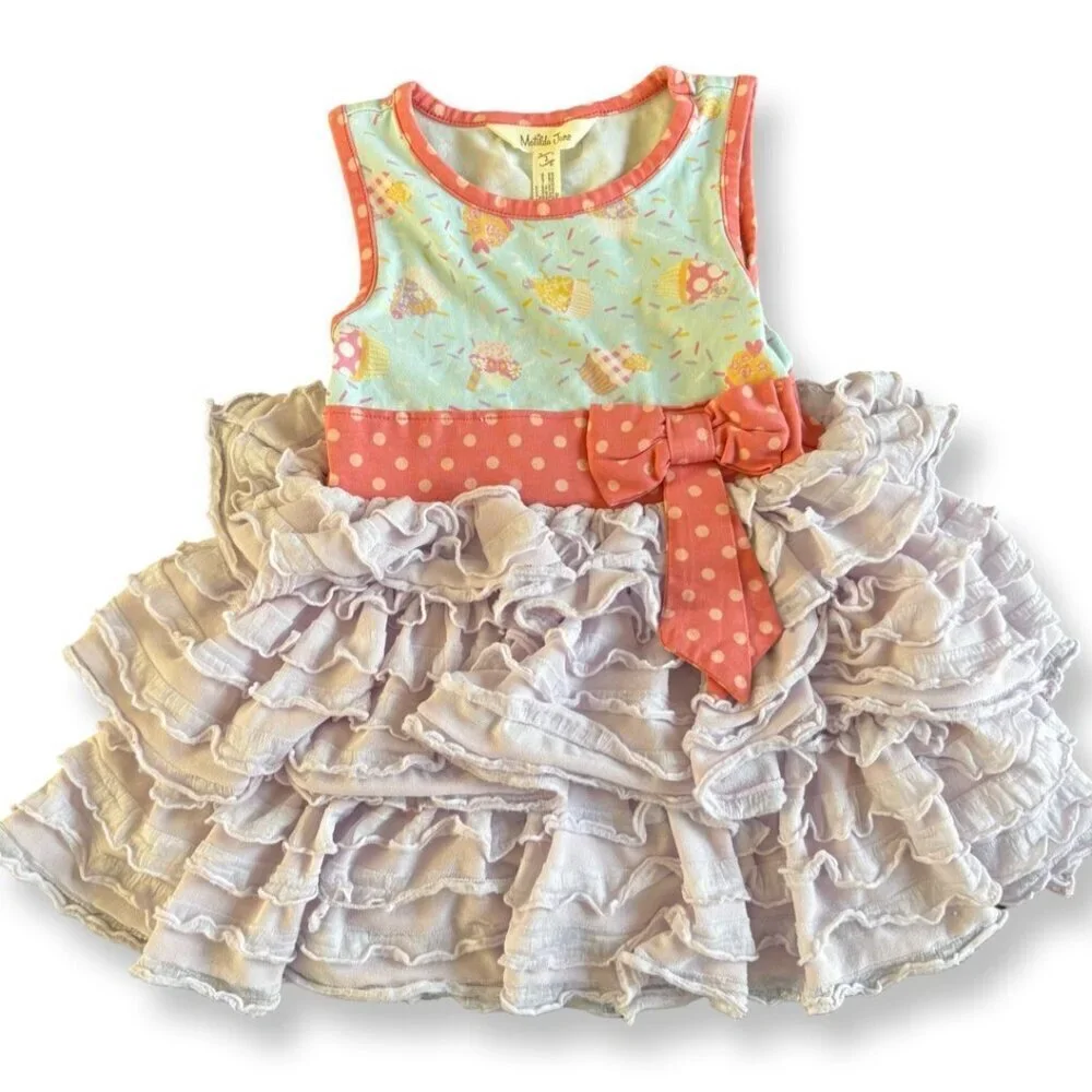 Matilda Jane Let’s Eat Cake Smash Birthday Party Dress Size 2 Toddler Girls